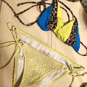 Victoria's Secret Bikini Bottom, Lite Neon Yellow, Small